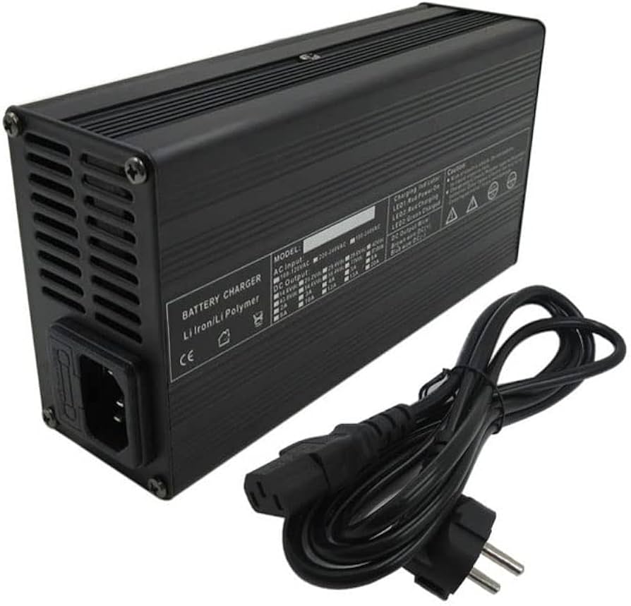 Charger - Lithium 72v/3a Universal C13 Plug (Metal, fused)