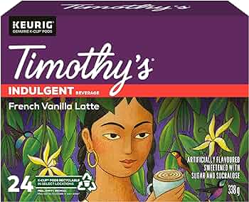 Timothy's Indulgent French Vanilla Latte Pods - 24 pack  **BB DATE- 2023/OCT/20