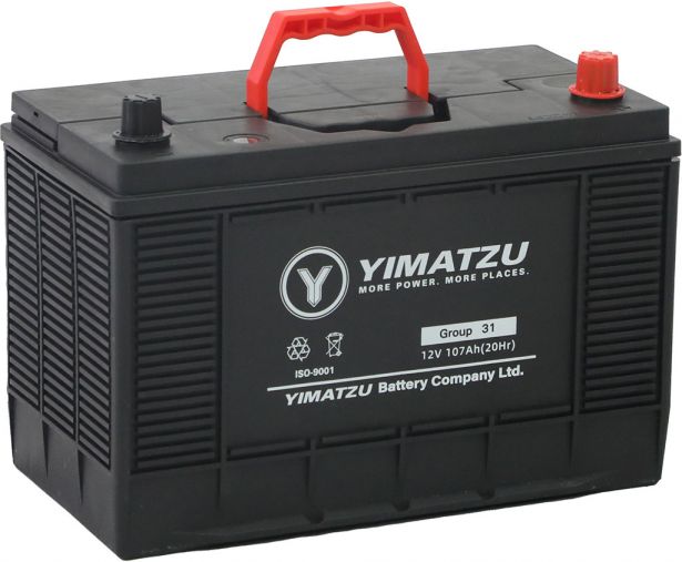 Battery - Group 30H Automotive, 12V 107Ah, 900CCA, SLA, MF, Yimatzu