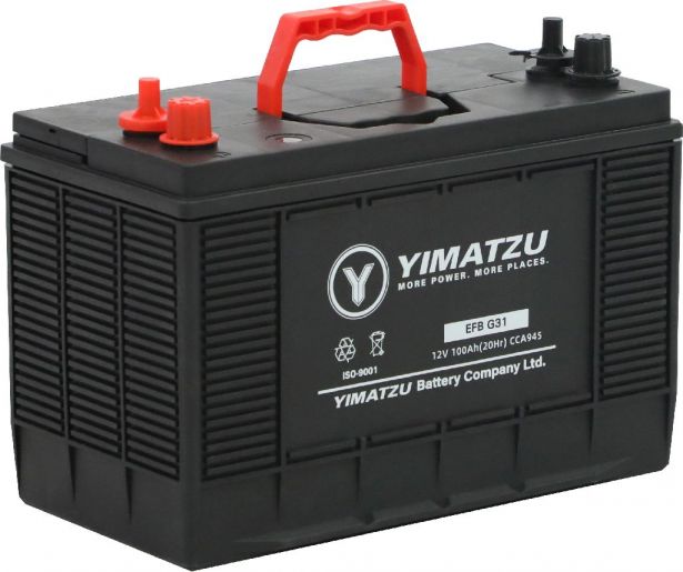 Battery - Group 31 4-Terminal EFB Automotive, 12V 100Ah, 945CCA, SLA, MF, Yimatzu
