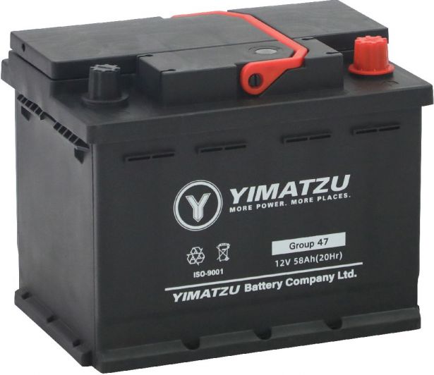 Battery - Group 47 / H5 / LN2 Automotive, 12V 58Ah, 620CCA, SLA, MF, Yimatzu