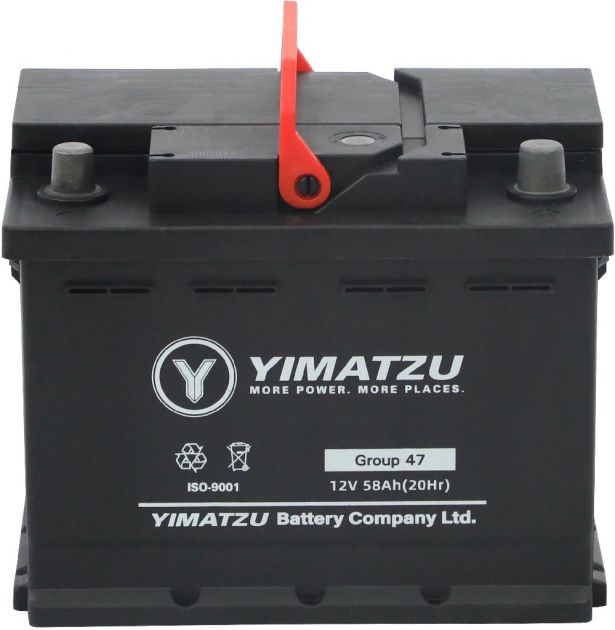 Battery - Group 47 / H5 / LN2 Automotive, 12V 58Ah, 620CCA, SLA, MF, Yimatzu