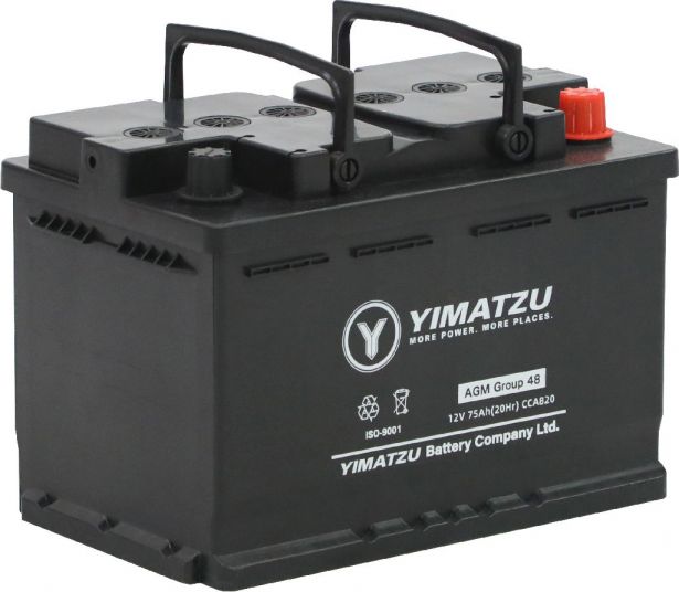 Battery - Group 48 / H6 / L3 AGM Automotive, 12V 75Ah, 820CCA, SLA, MF, Yimatzu