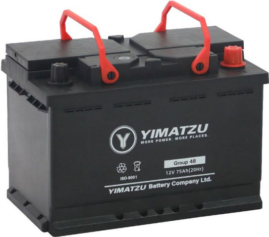 Battery - Group 48 / H6 / L3 Automotive, 12V 75Ah, 680CCA, SLA, MF, Yimatzu