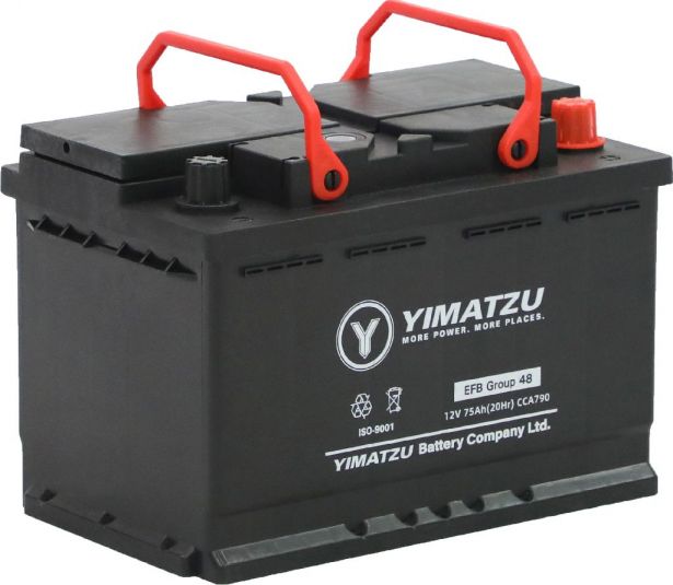 Battery - Group 48 / H6 / L3 EFB Automotive, 12V 75Ah, 790CCA, SLA, MF, Yimatzu