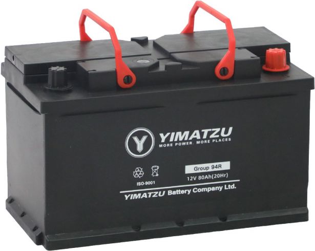 Battery - Group 94R Automotive, 12V 80Ah, 825CCA, SLA, MF, Yimatzu
