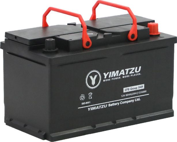 Battery - Group 94R EFB Automotive, 12V 80Ah, 880CCA, SLA, MF, Yimatzu