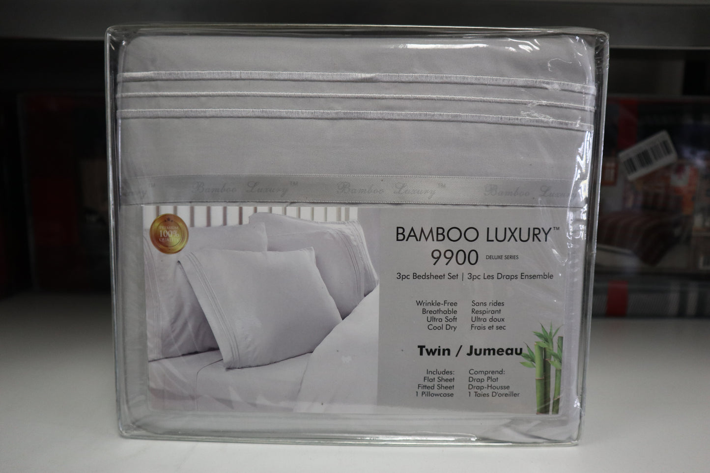CLD Bamboo Home Luxury 3pc Sheet Set - Light Gray