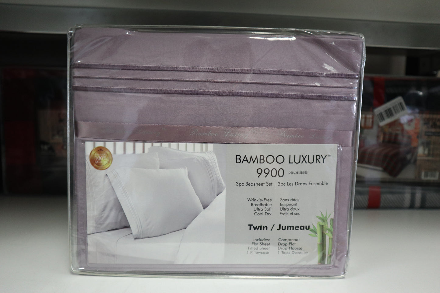 CLD Bamboo Home Luxury 3pc Sheet Set - Mauve