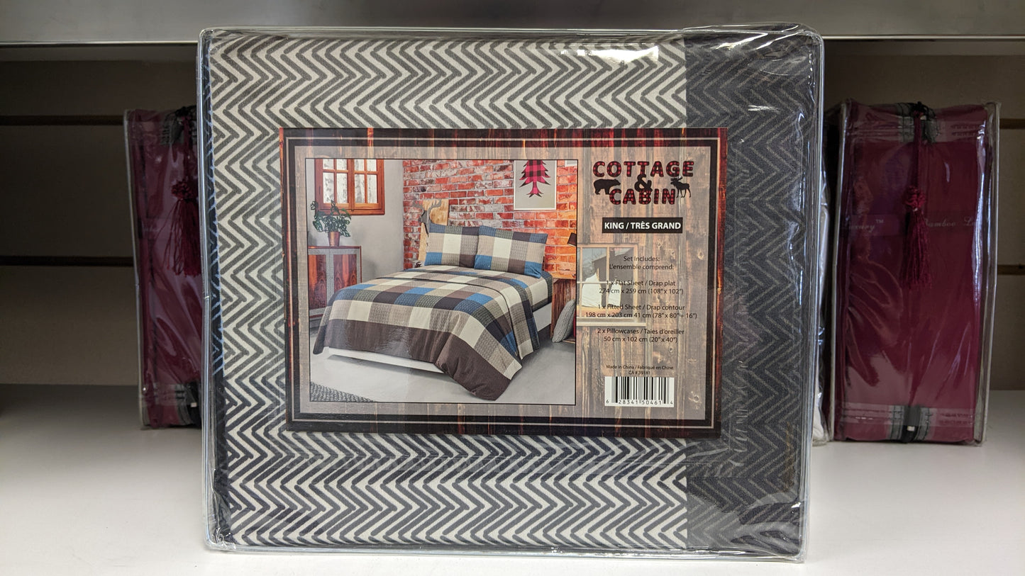 CLD Micro Flannel Sheet Set - Moose Print