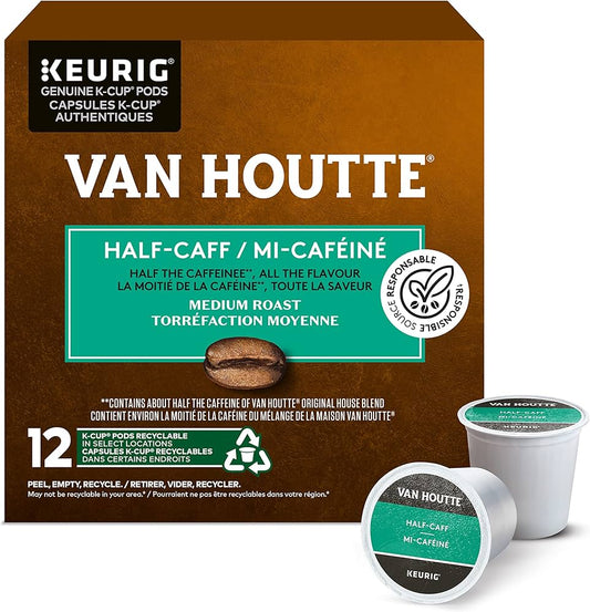 Van Houtte Half Caff K-Cup Coffee Pods (12 Count) - BB Date: 2025/MA/06