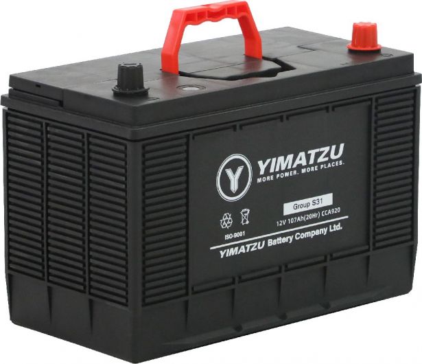 Battery - Group 30H Automotive, 12V 107Ah, 920CCA, SLA, MF, Yimatzu