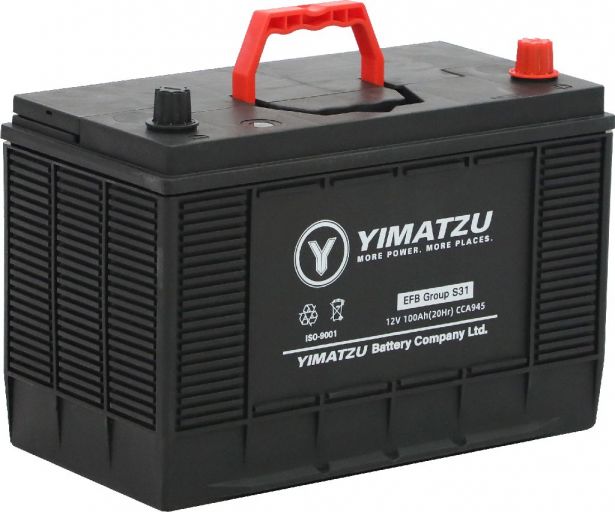 Battery - Group 30H EFB Automotive, 12V 100Ah, 945CCA, SLA, MF, Yimatzu