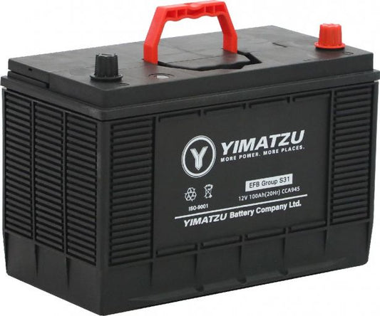 Battery - Group 30H EFB Automotive, 12V 100Ah, 945CCA, SLA, MF, Yimatzu