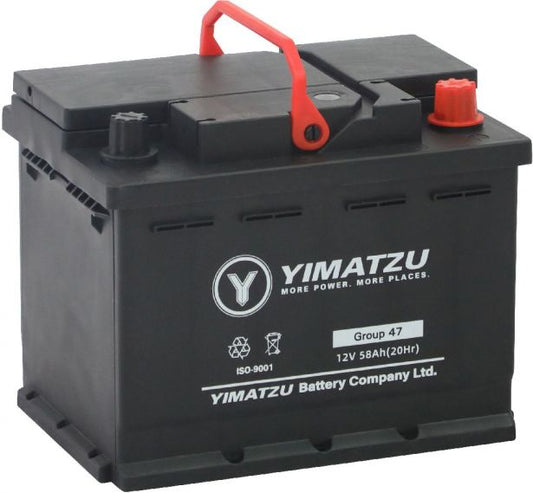 Battery - Group 47 / H5 / LN2 Automotive, 12V 58Ah, 620CCA, SLA, MF, Yimatzu