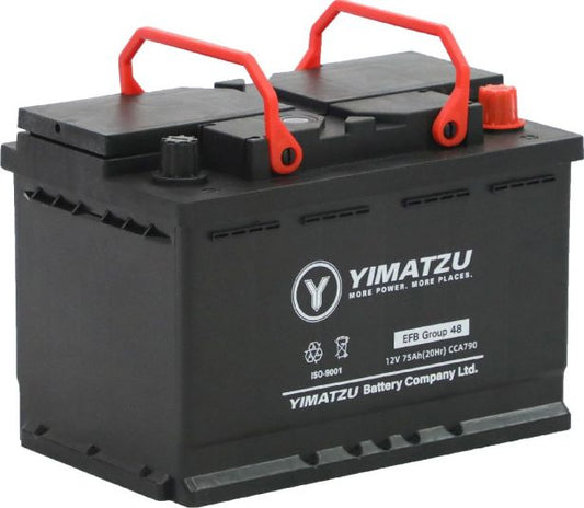 Battery - Group 48 / H6 / L3 EFB Automotive, 12V 75Ah, 790CCA, SLA, MF, Yimatzu