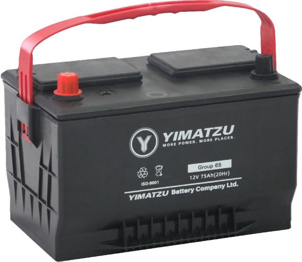Battery - Group 65 Automotive, 12V 75Ah, 850CCA, SLA, MF, Yimatzu