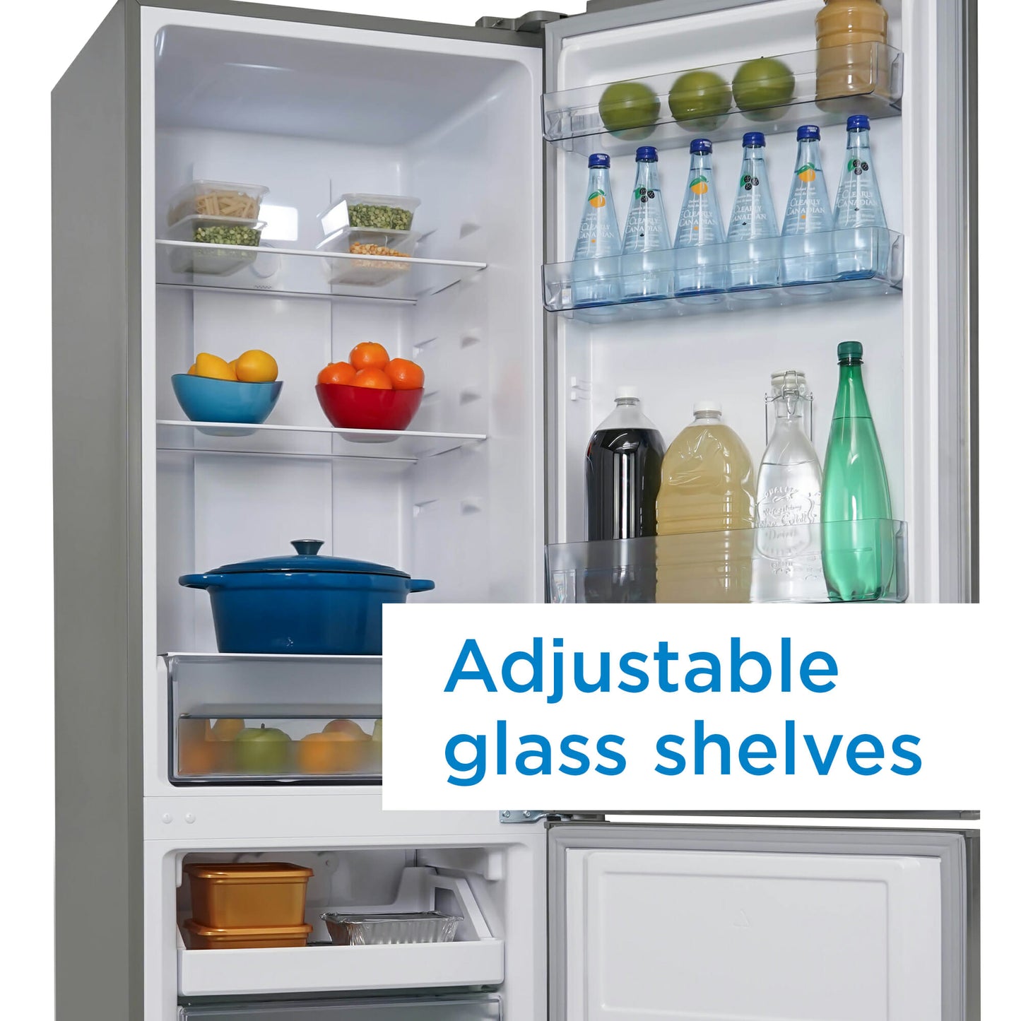 Danby 10 cu. ft. Fridge w/ Compact Bottom Mount Freezer - Stainless Steel