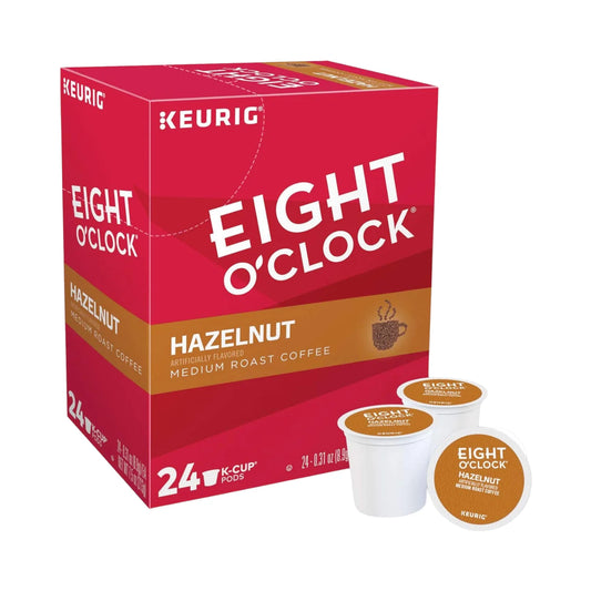 Eight o' Clock Hazelnut Medium Roast Coffee Pods - 24 pack  **BB DATE - 2025/APR/22